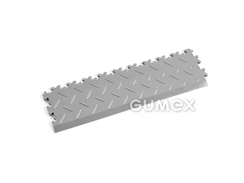 Anlaufkante FORTELOCK 2015, 7mm, 510x140mm, 92°ShA, Diamant-Dessin, PVC, grau, 